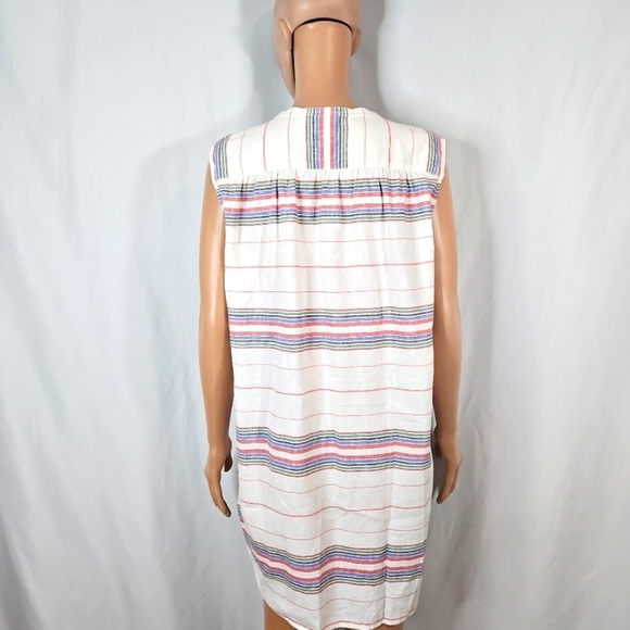 J.Crew White Striped Tank Top Size L - Picture 4 of 6